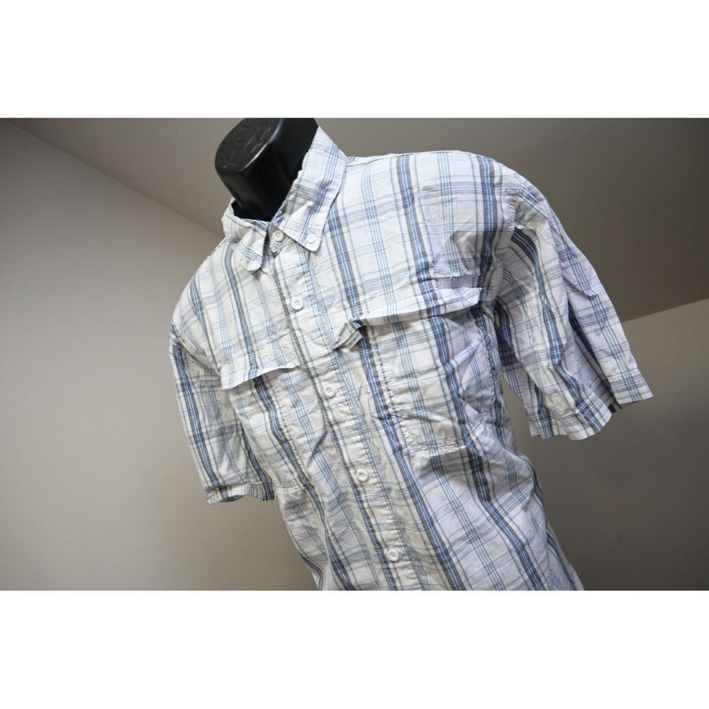 Carhartt Button Down Vented Shirt Mens XL Blue Plaid Force Relaxed Fit Excellent